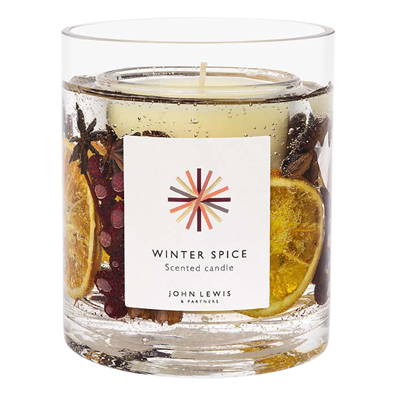 John Lewis & Partners Winter Spice Scented Gel Candle, Large