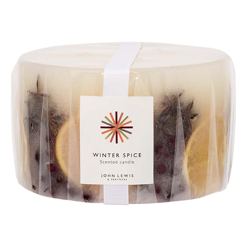 John Lewis & Partners 3 Wick Winter Spice Inclusion Scented Candle, 1525g