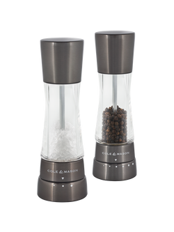 Cole & Mason Derwent Salt & Pepper Mills Gift Set, Gunmetal, Gunmetal