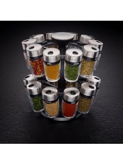 Cole & Mason 20 Jar Filled Spice Rack Carousel - view 2, Multi