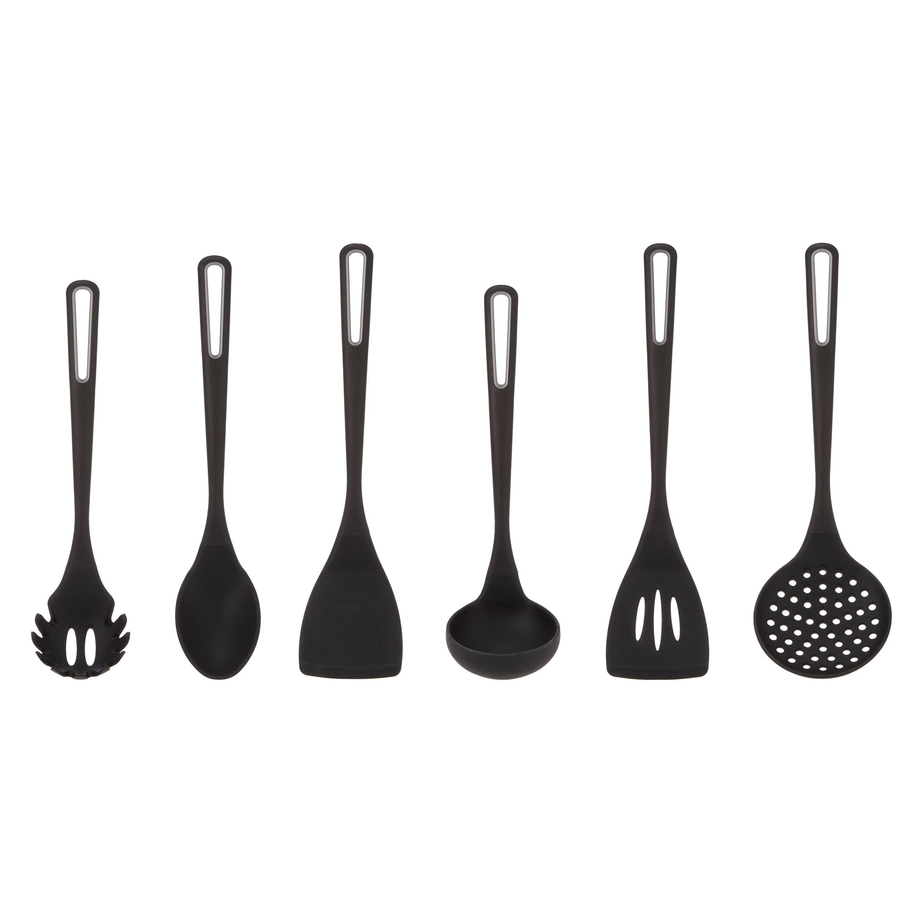 John Lewis Kitchen Utensils, Set of 6, Black