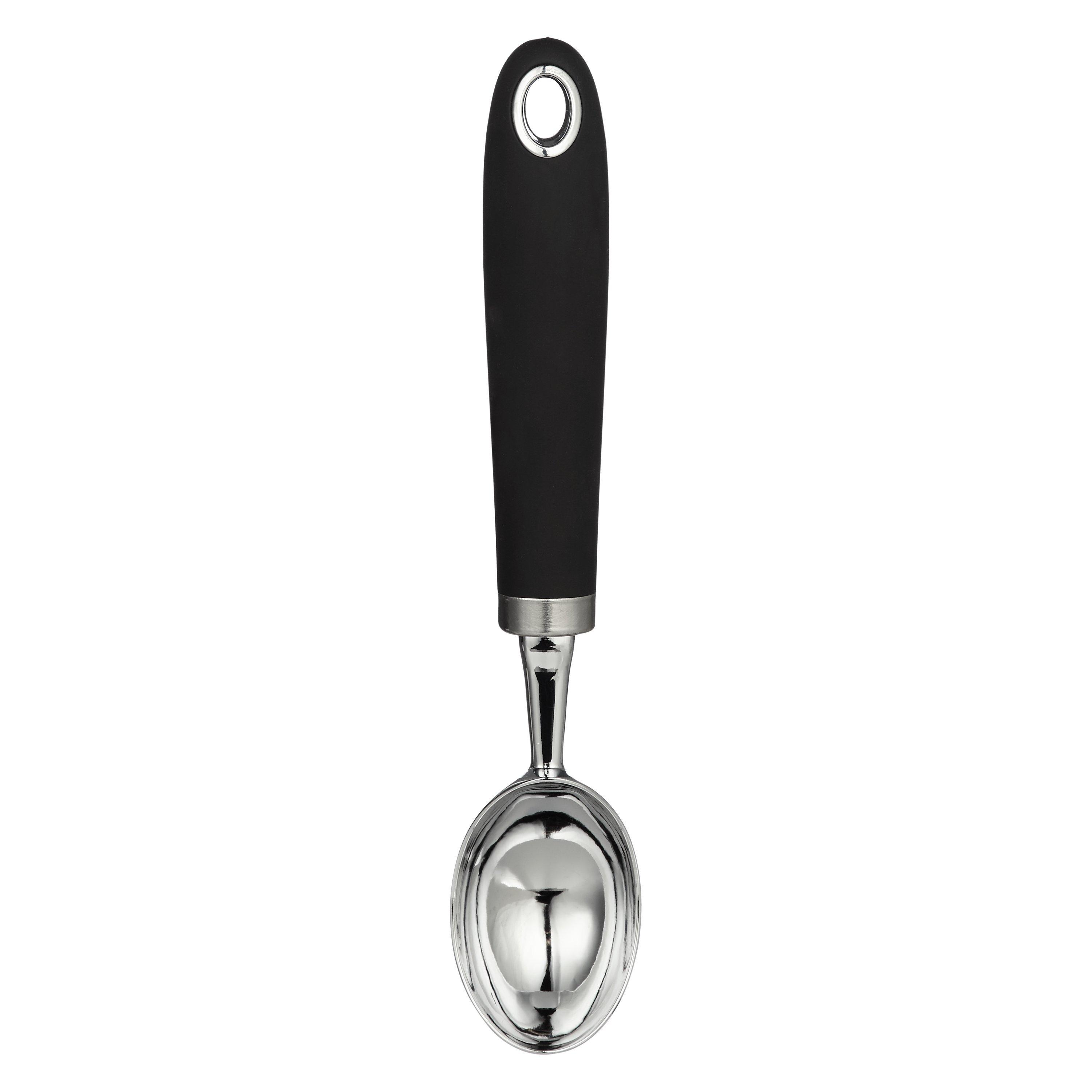 John Lewis Ice Cream Scoop, Black/Chrome