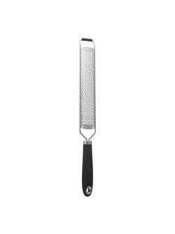 John Lewis Stainless Steel Etched Fine Grater - view 2, Black And Silver