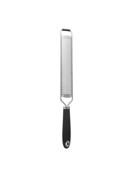 John Lewis Stainless Steel Etched Fine Grater - view 2, Black And Silver
