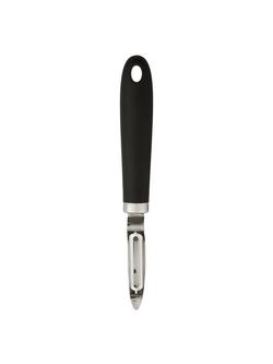 John Lewis Stainless Steel Swivel Peeler, Black And Silver