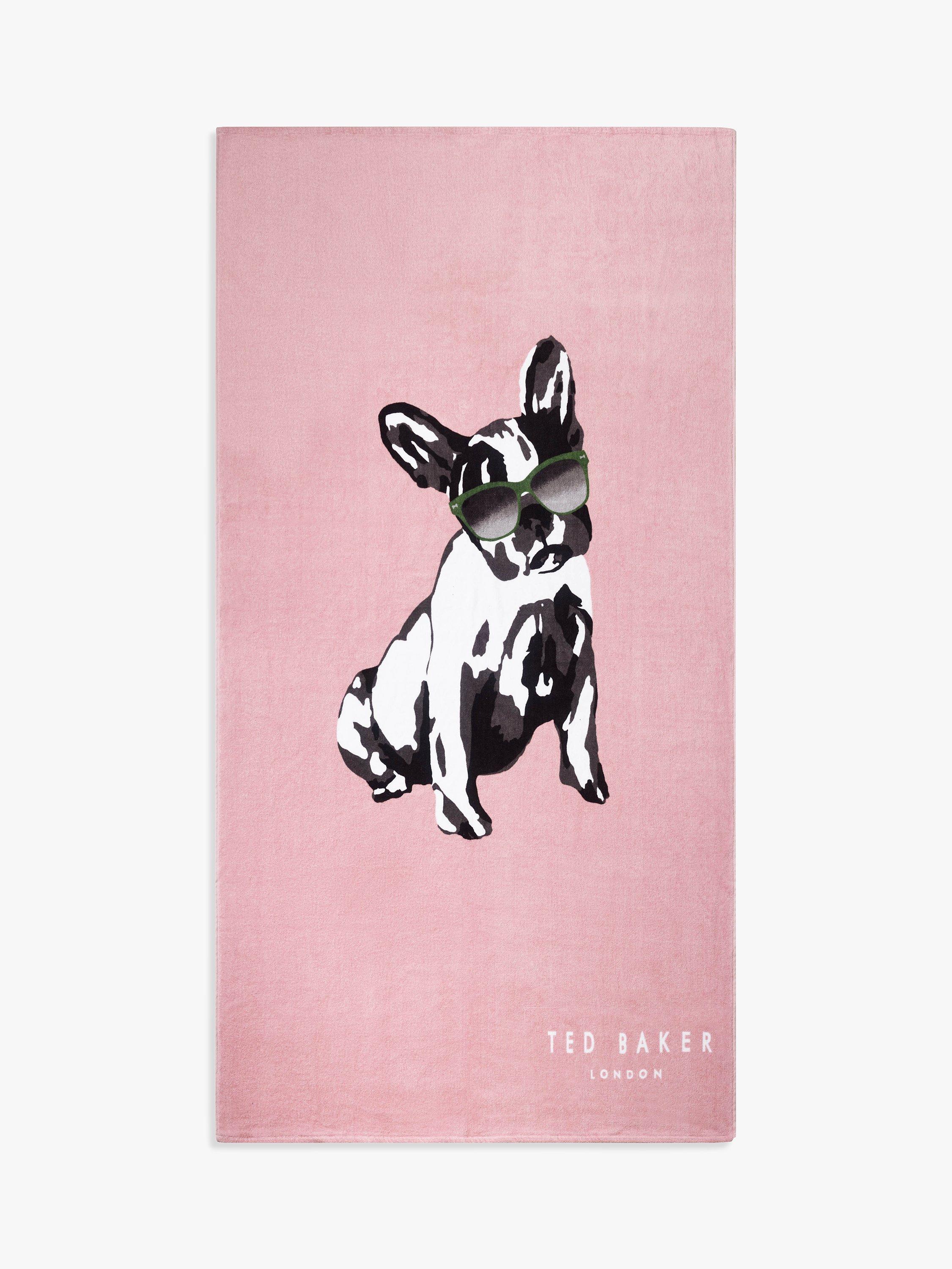 Ted Baker Dog Beach Towel, Pale Pink