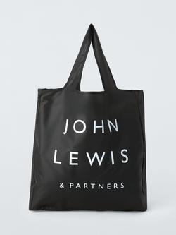 John Lewis Foldaway Pouch Bag - view 2, Black