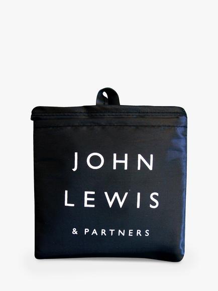 John Lewis Foldaway Pouch Bag, Black