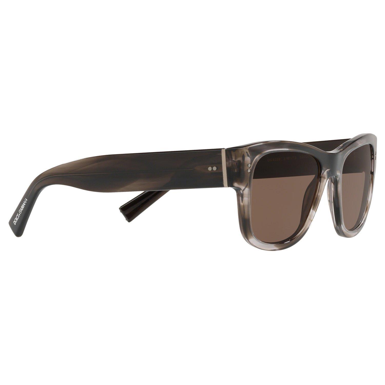Product image 11 of 11, which shows Dolce & Gabbana DG4338 Men's Square Sunglasses, Brown