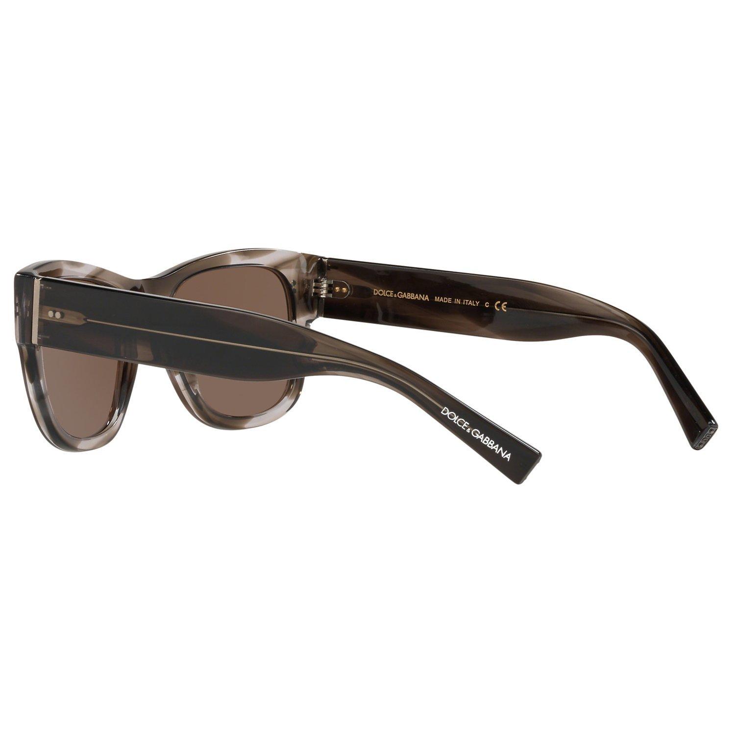 Product image 5 of 11, which shows Dolce & Gabbana DG4338 Men's Square Sunglasses, Brown