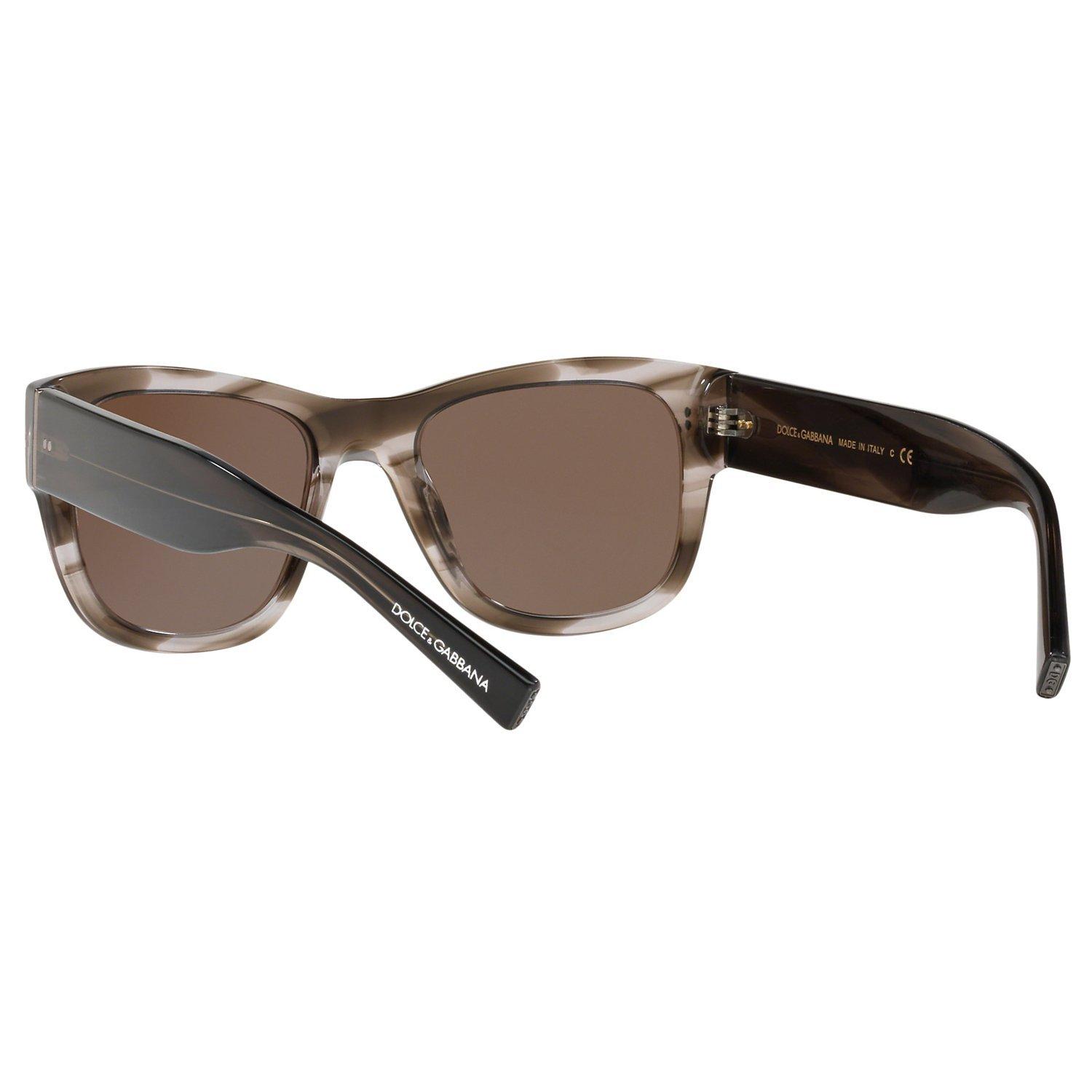 Product image 6 of 11, which shows Dolce & Gabbana DG4338 Men's Square Sunglasses, Brown