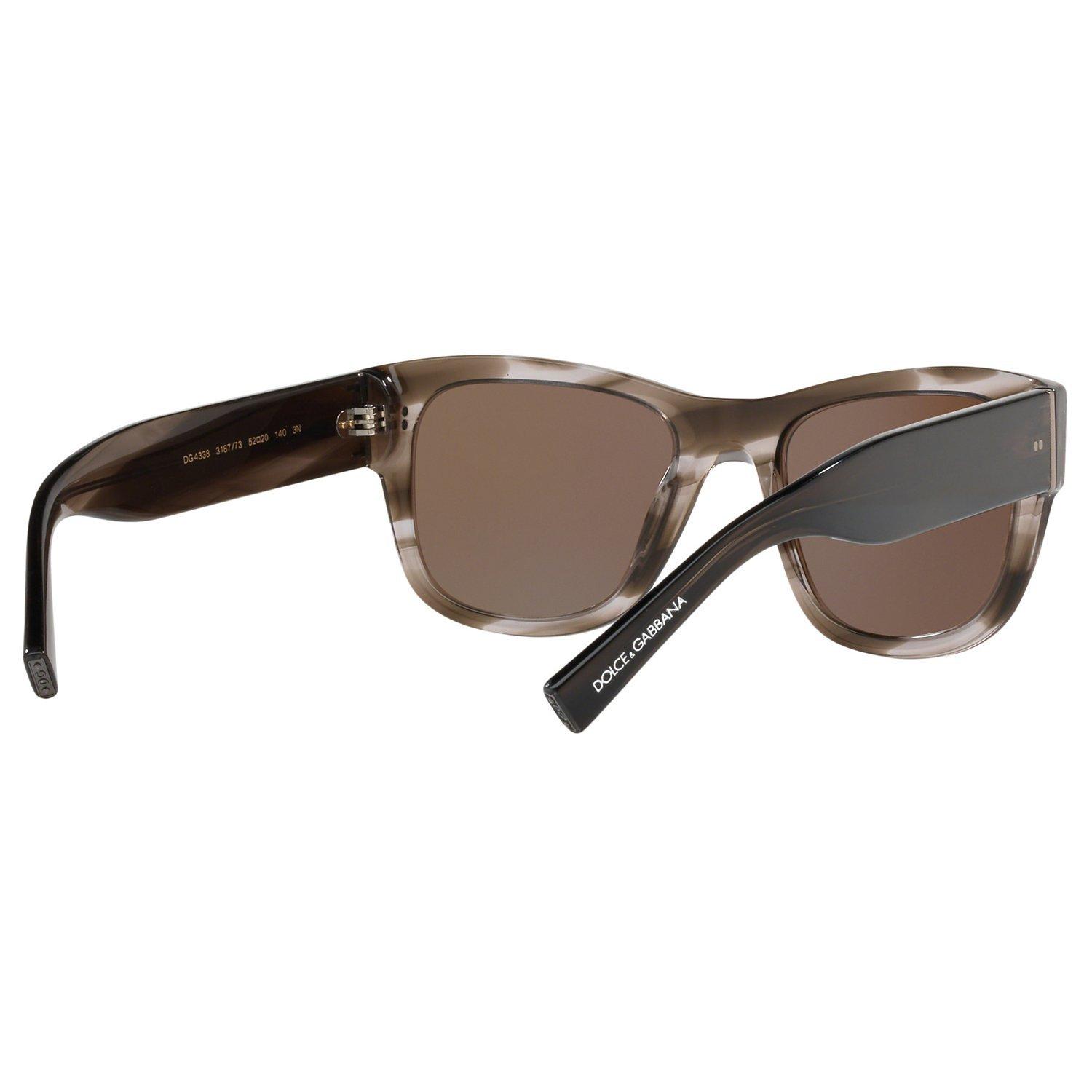 Product image 8 of 11, which shows Dolce & Gabbana DG4338 Men's Square Sunglasses, Brown