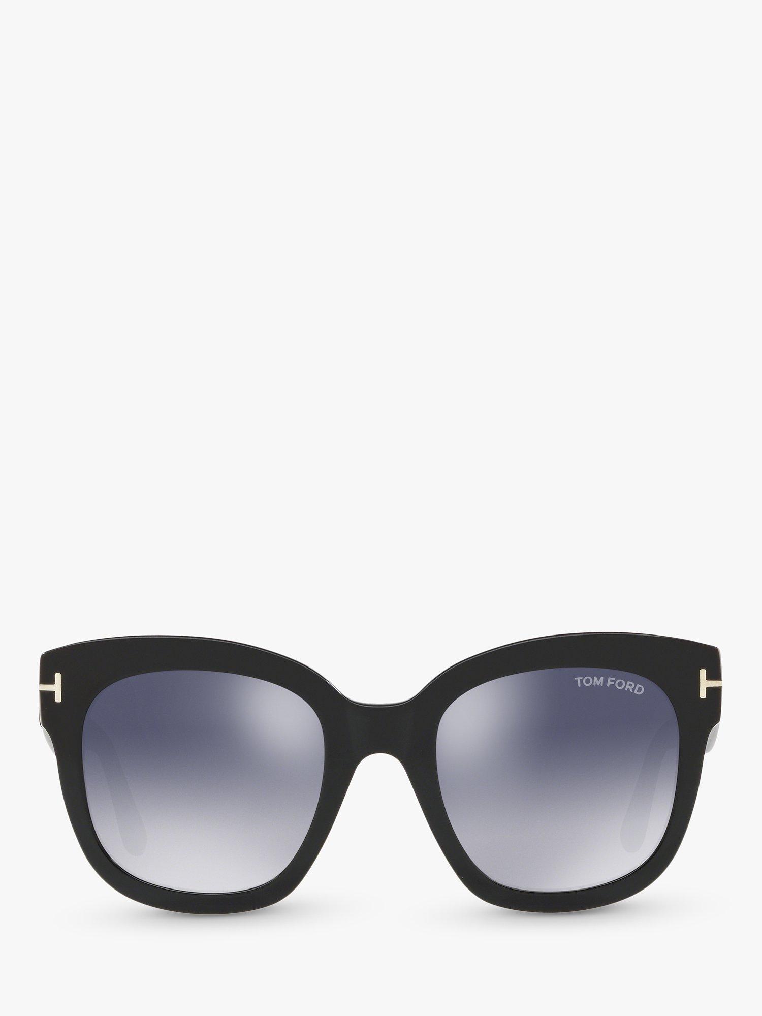 Product image 2 of 11, which shows TOM FORD FT0613 Women's Beatrix-02 Square Sunglasses, Matte Black/Mirror Grey