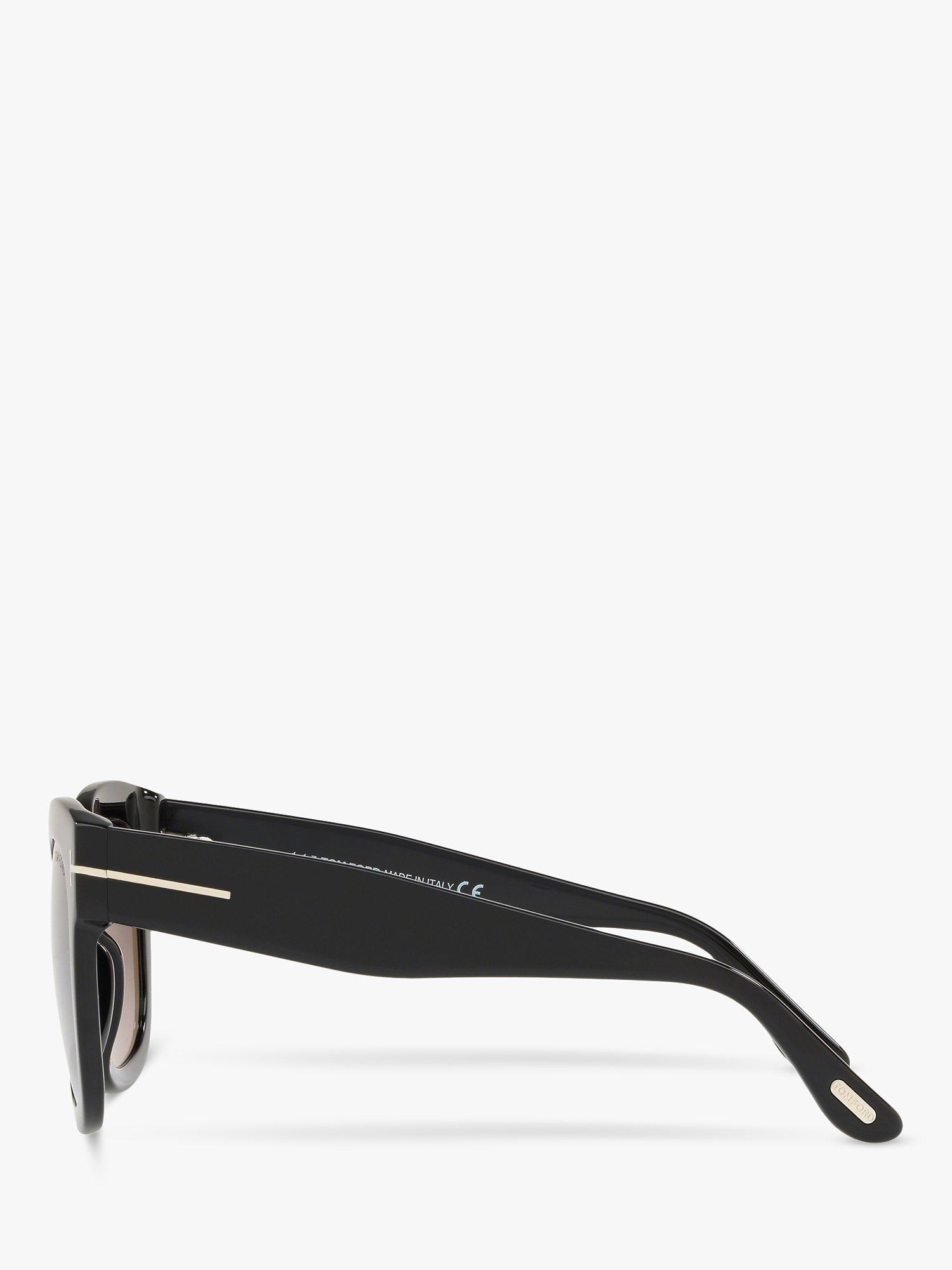 Product image 3 of 11, which shows TOM FORD FT0613 Women's Beatrix-02 Square Sunglasses, Matte Black/Mirror Grey