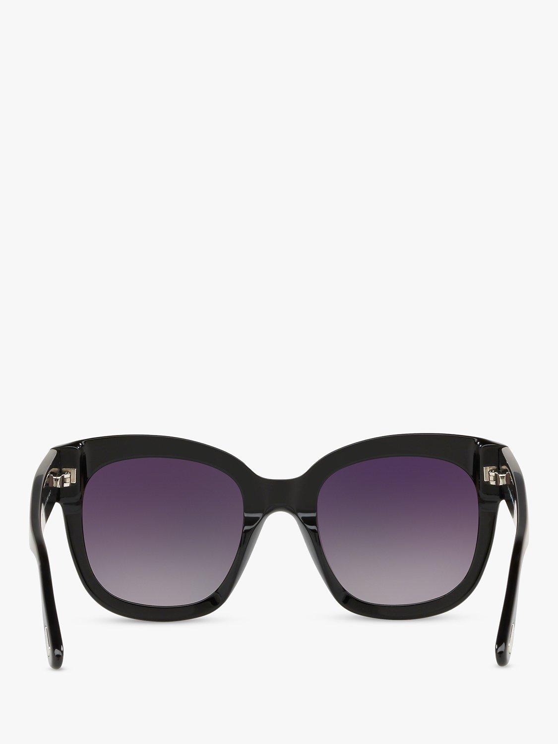 Product image 4 of 11, which shows TOM FORD FT0613 Women's Beatrix-02 Square Sunglasses, Matte Black/Mirror Grey