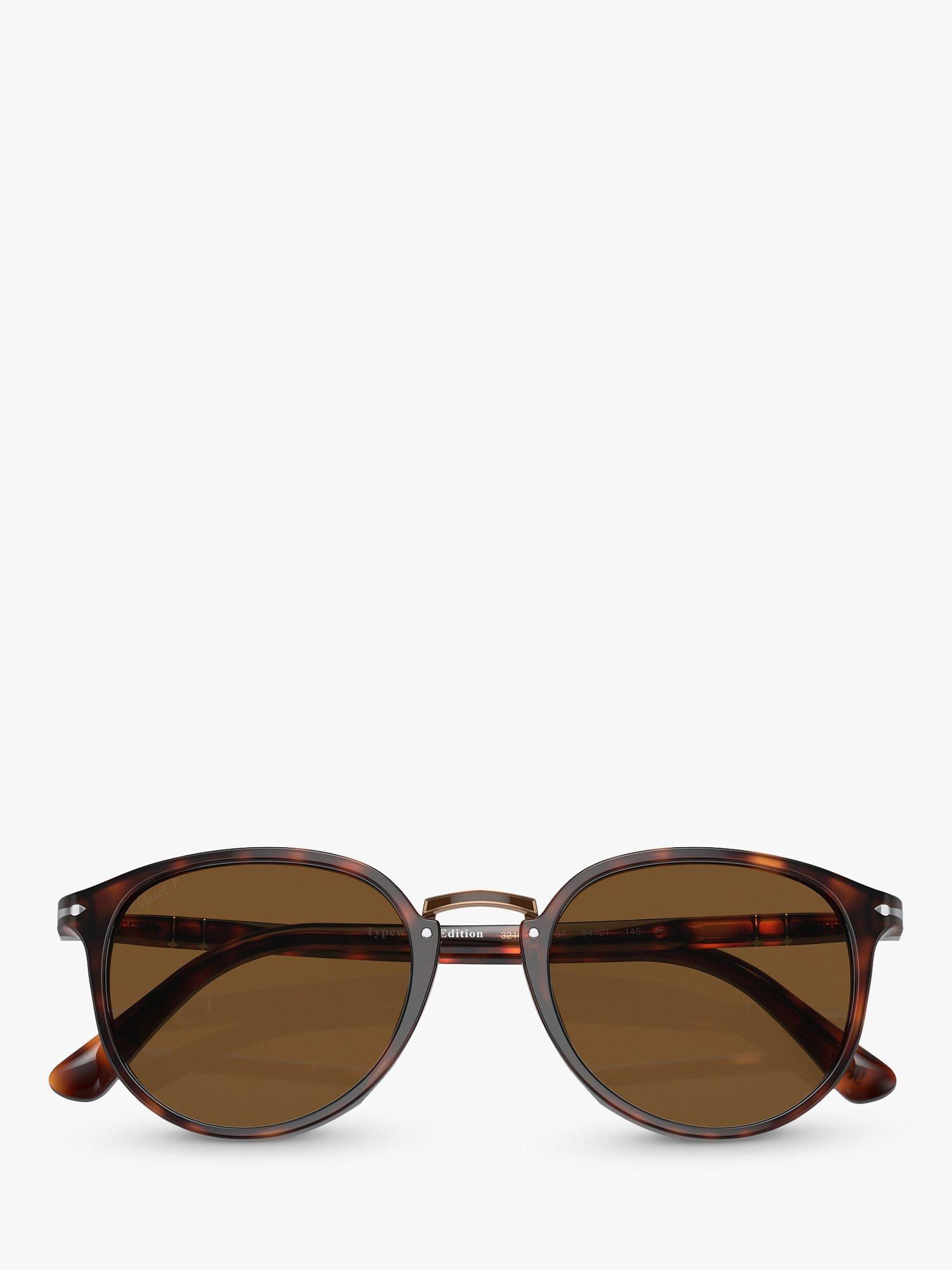 Persol PO3210S Men s Polarised Oval Sunglasses Tortoise Brown