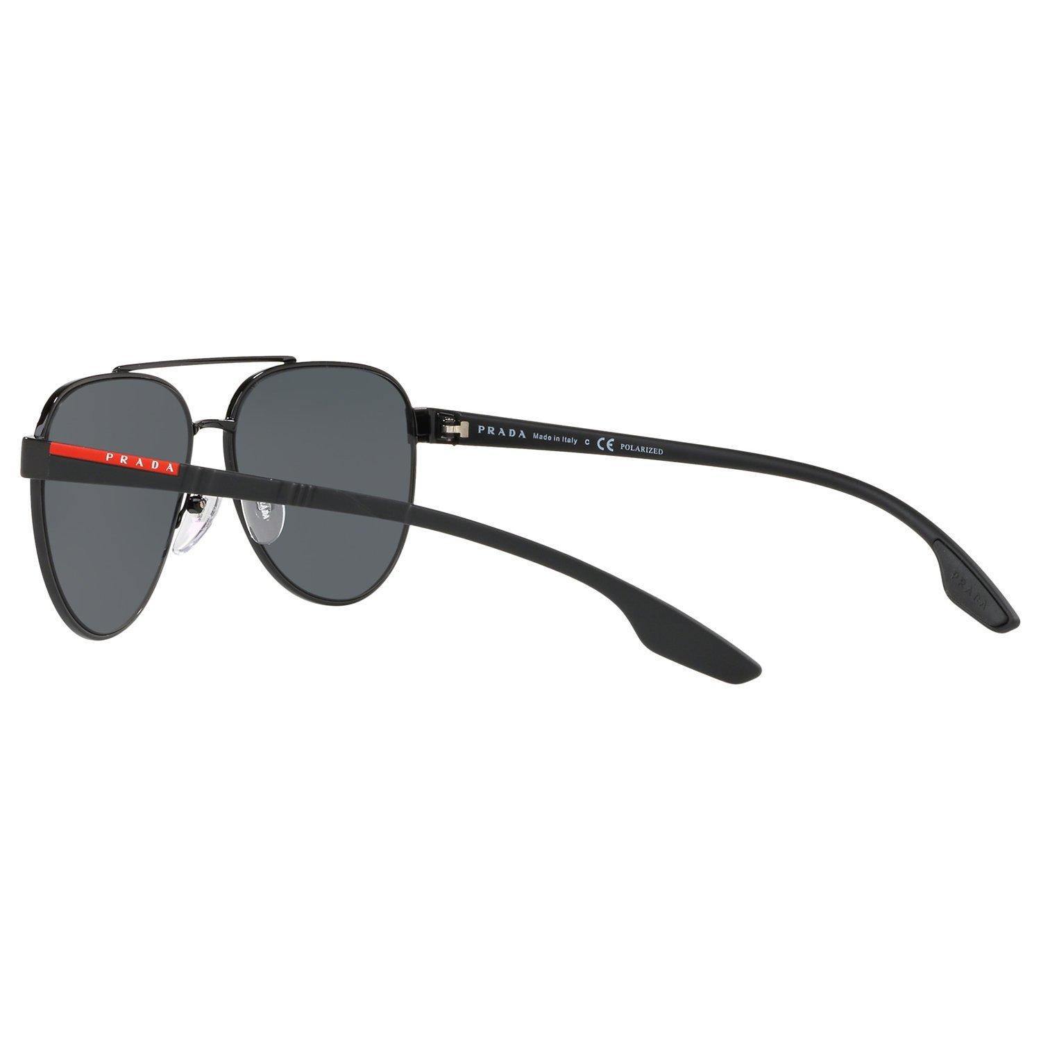 Prada Linea Rossa PS 54TS Men s Polarised Aviator Sunglasses Black Grey