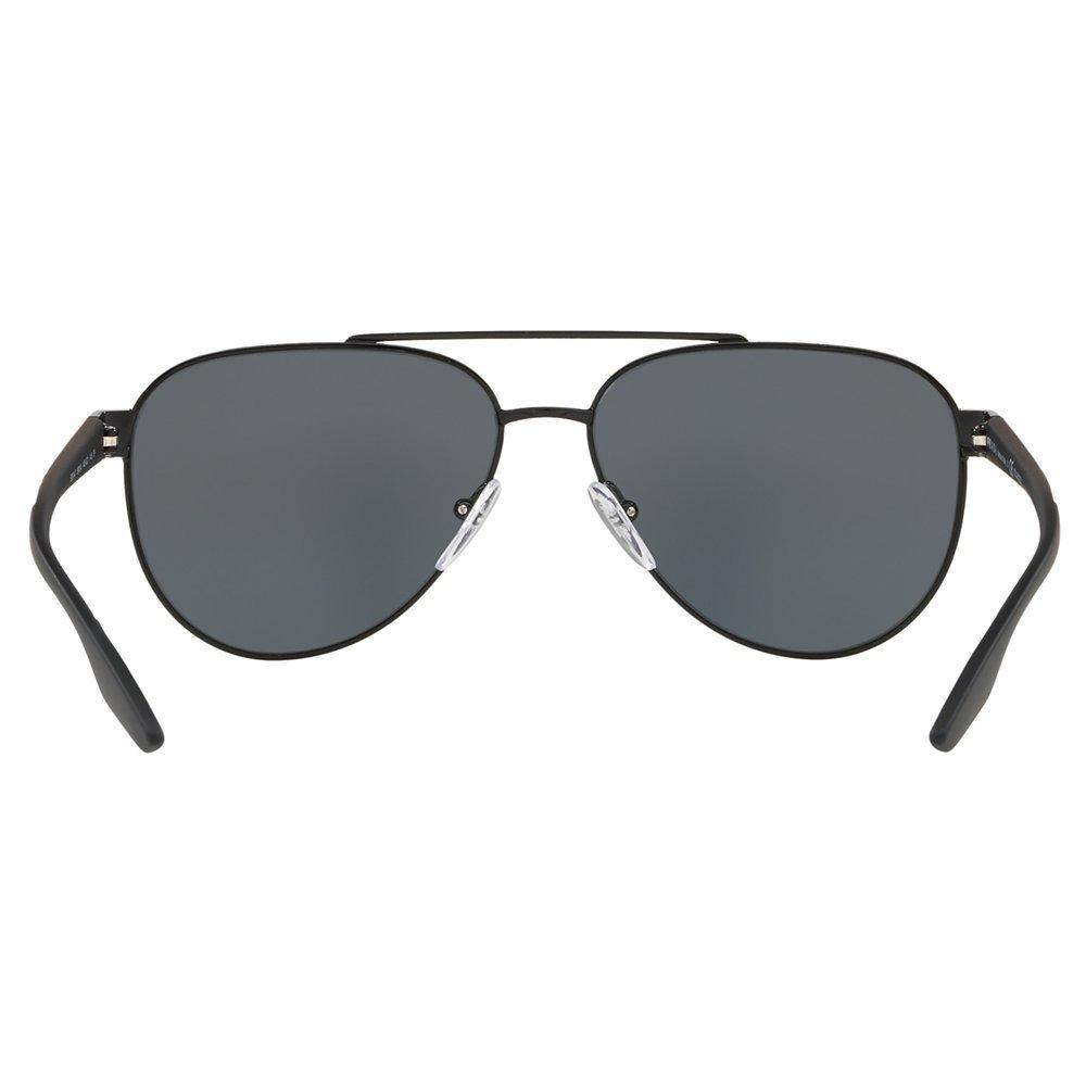 Product image 7 of 11, which shows Prada Linea Rossa PS 54TS Men's Polarised Aviator Sunglasses, Black/Grey