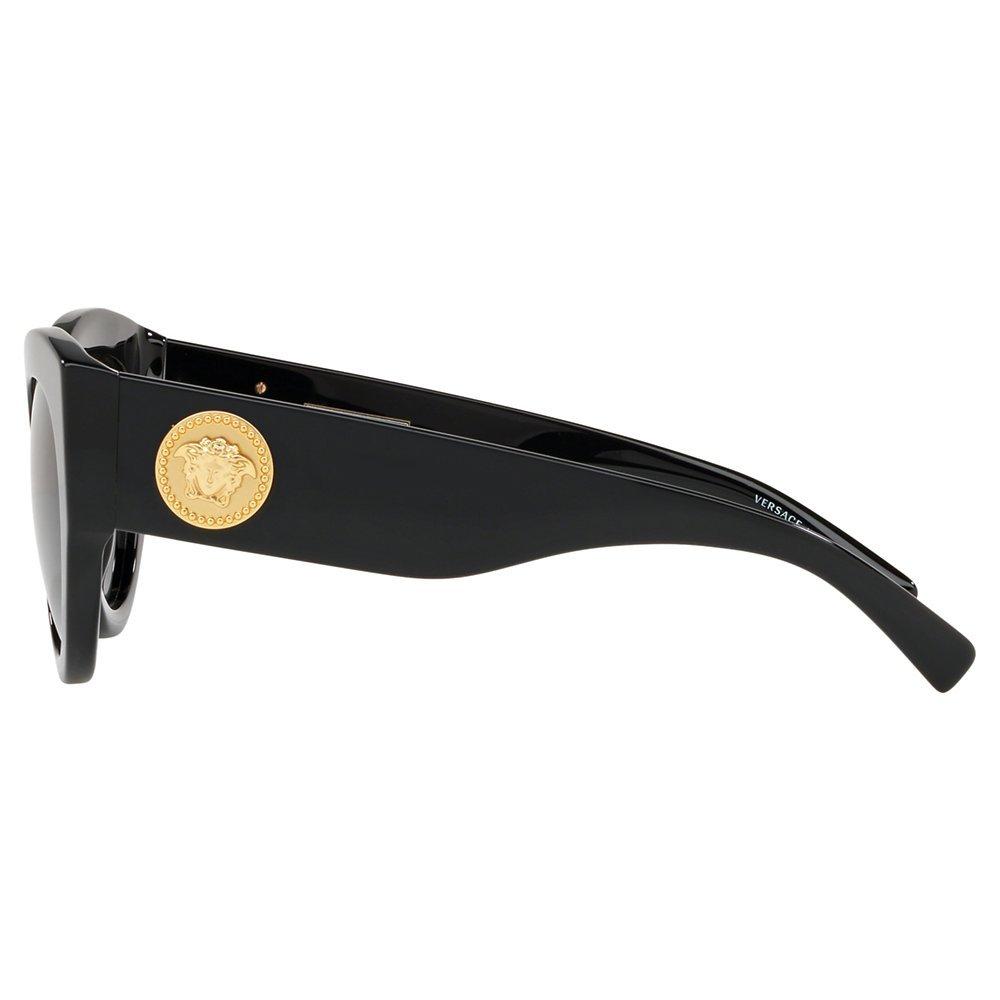 Versace VE4353 Women's Cat's Eye Sunglasses, Black/Grey