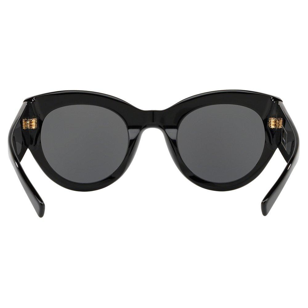 Versace VE4353 Women's Cat's Eye Sunglasses, Black/Grey