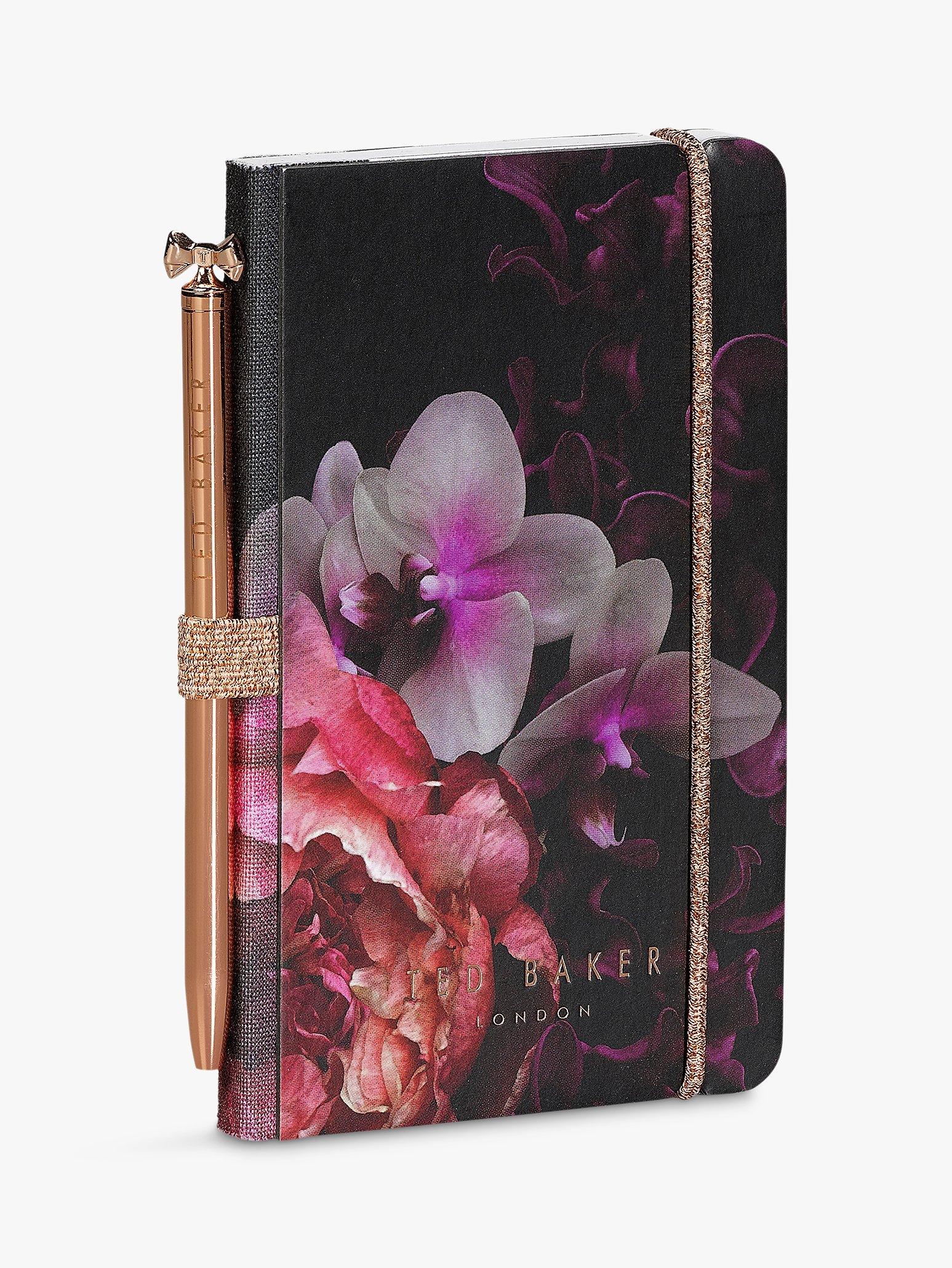 Ted Baker Splendour Mini Notebook & Pen, Black