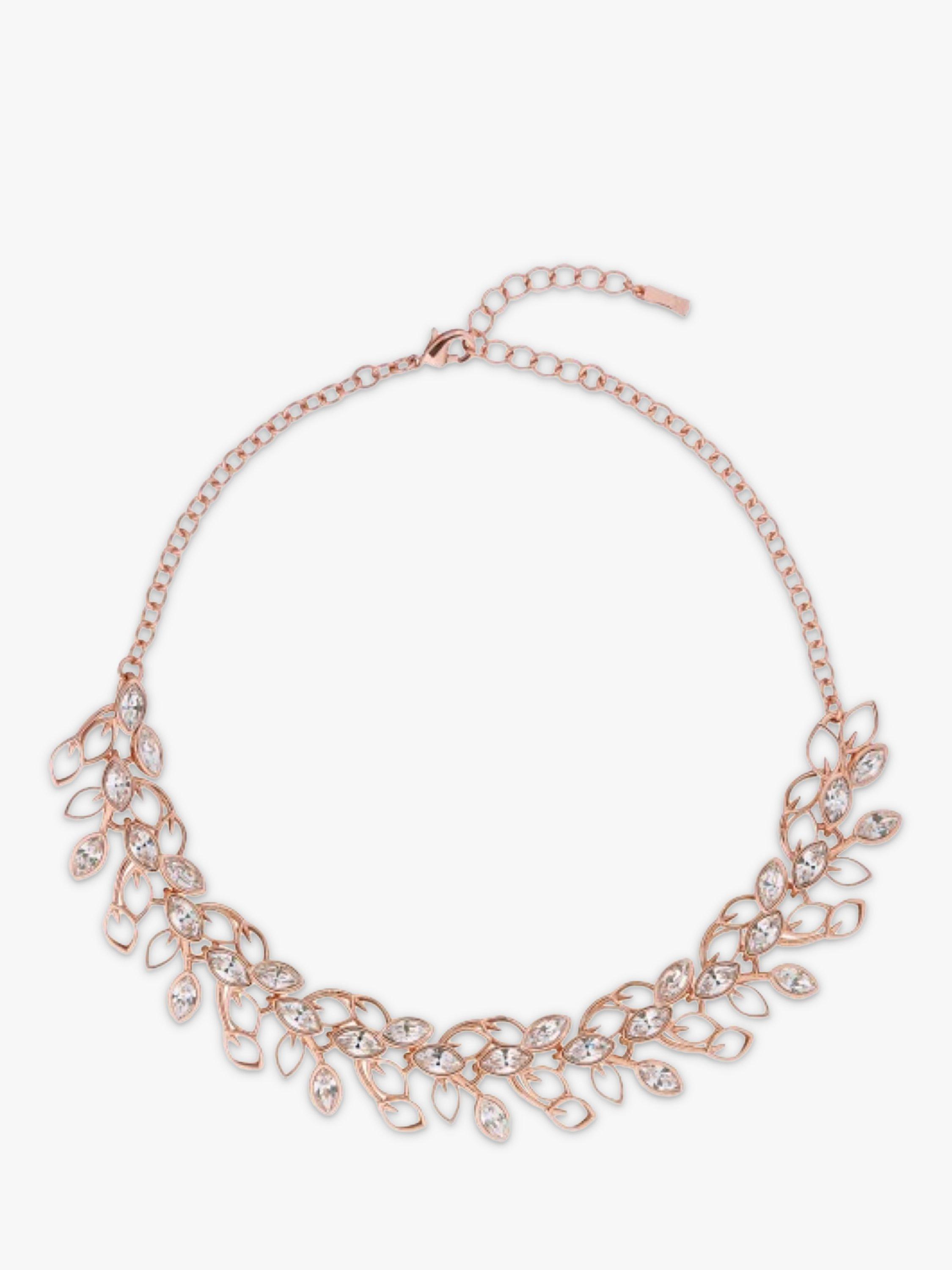Ted Baker Wisteria Leaf Collar Necklace, Rose Gold