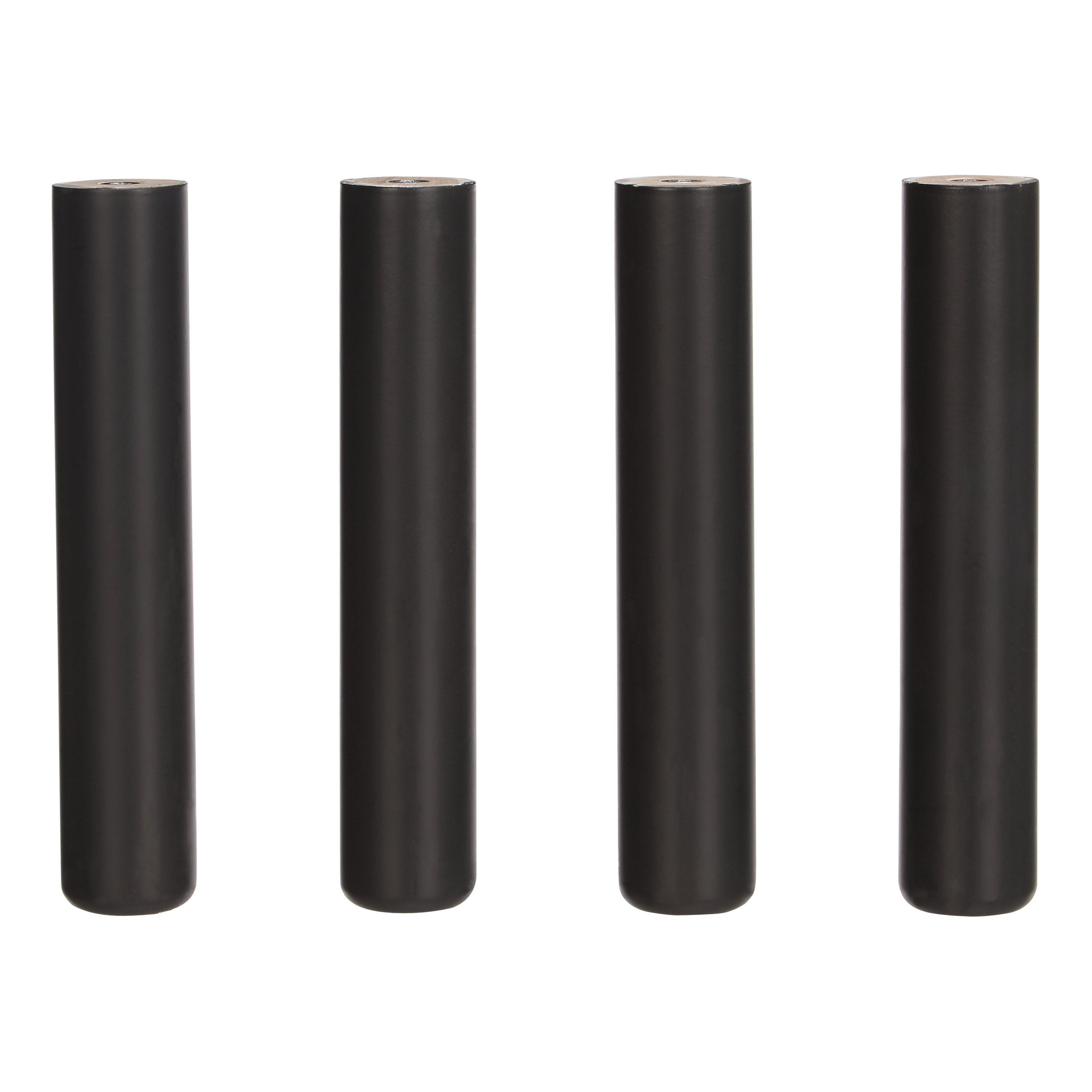 House by John Lewis Cube Legs, FSC-Certified, Black