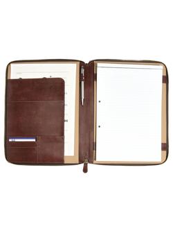 Dulwich Designs Bonded Leather Windsor Document Folder - view 2, Brown