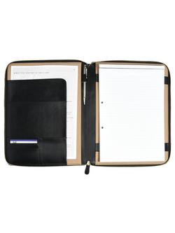 Dulwich Designs Bonded Leather Windsor Document Folder - view 2, Black