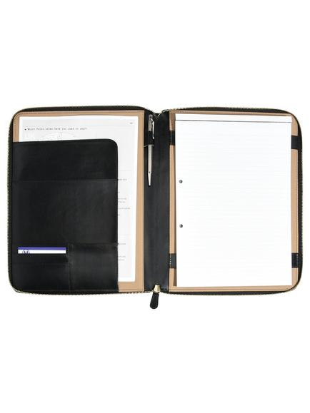Dulwich Designs Bonded Leather Windsor Document Folder - view 2, Black
