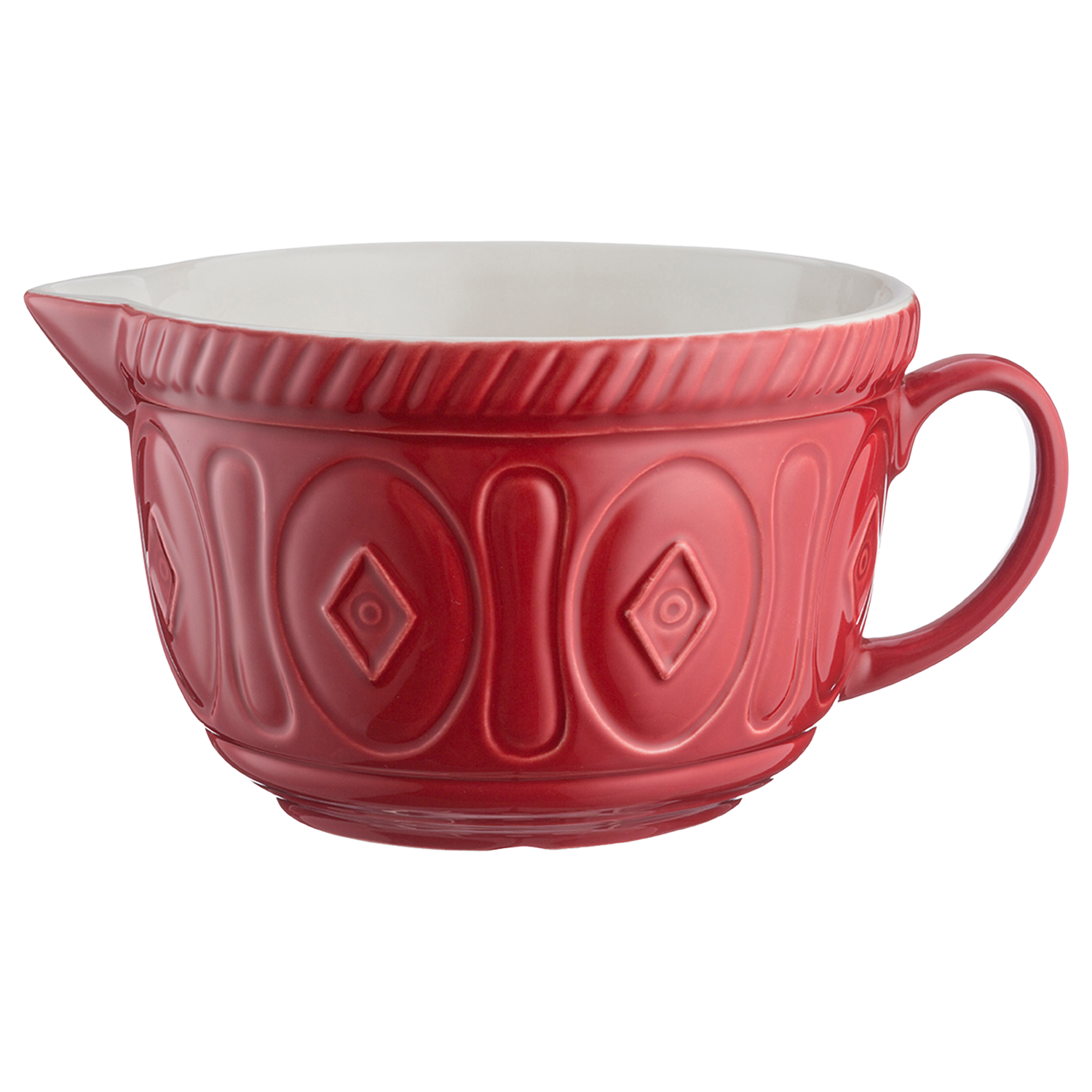 Mason Cash Ceramic Colour Batter Mixing Jug, 2L, Red