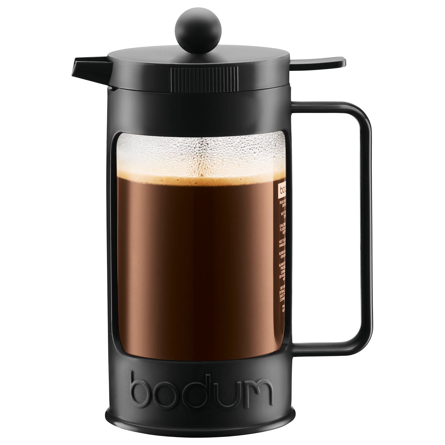 BODUM Bean 4 Cup French Press Coffee Maker, 1L, Black