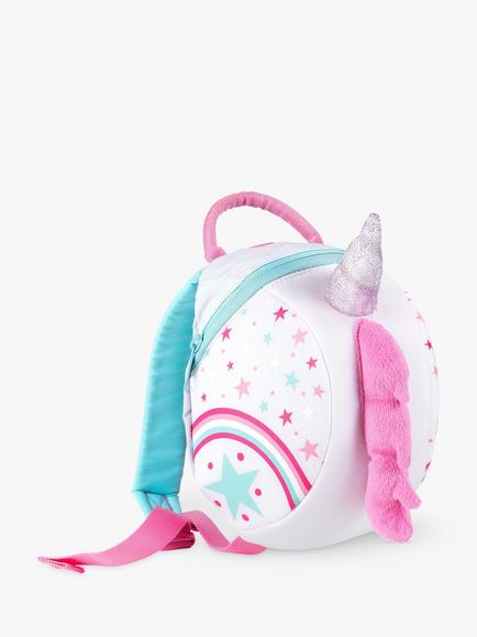 LittleLife Toddler Backpack, Unicorn, White/Silver