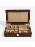 Dulwich Designs Leather Windsor Cufflinks Box, Brown
