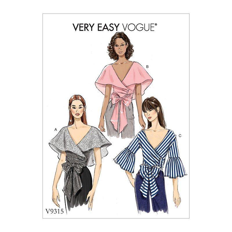 Vogue Women's Top Sewing Pattern, 9315