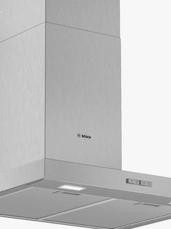 Bosch Series 2 DWB64BC50B 60cm Box Chimney Cooker Hood, Brushed Steel, 