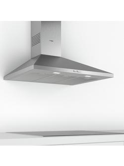 Bosch Series 2 DWP94BC50B 90cm Pyramid Chimney Cooker Hood, D Energy Rating, Stainless Steel - view 2, Stainless Steel
