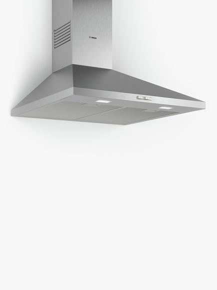 Bosch Series 2 DWP74BC50B 75cm Pyramid Chimney Cooker Hood, D Energy Rating, Stainless Steel, Stainless Steel