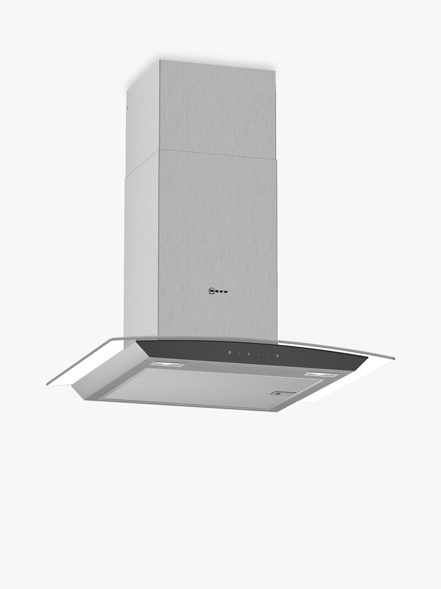 Neff D64AFM1N0B Chimney Cooker Hood, Stainless Steel/Glass