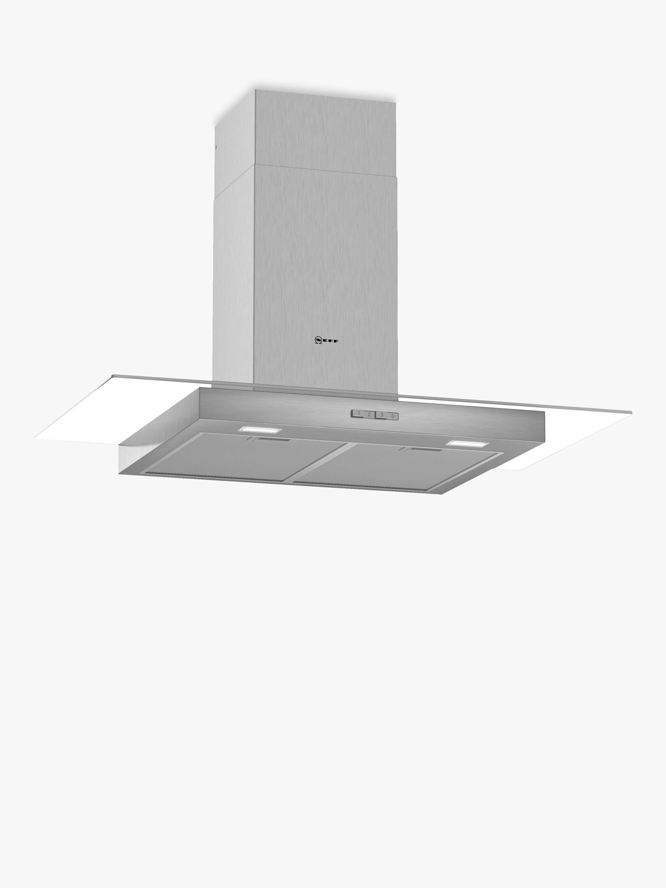 Neff D94GBC0N0B Chimney Cooker Hood, Glass/Stainless Steel