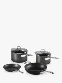 Le Creuset Toughened Non-Stick Cookware Pan Set, 4 Piece, Black