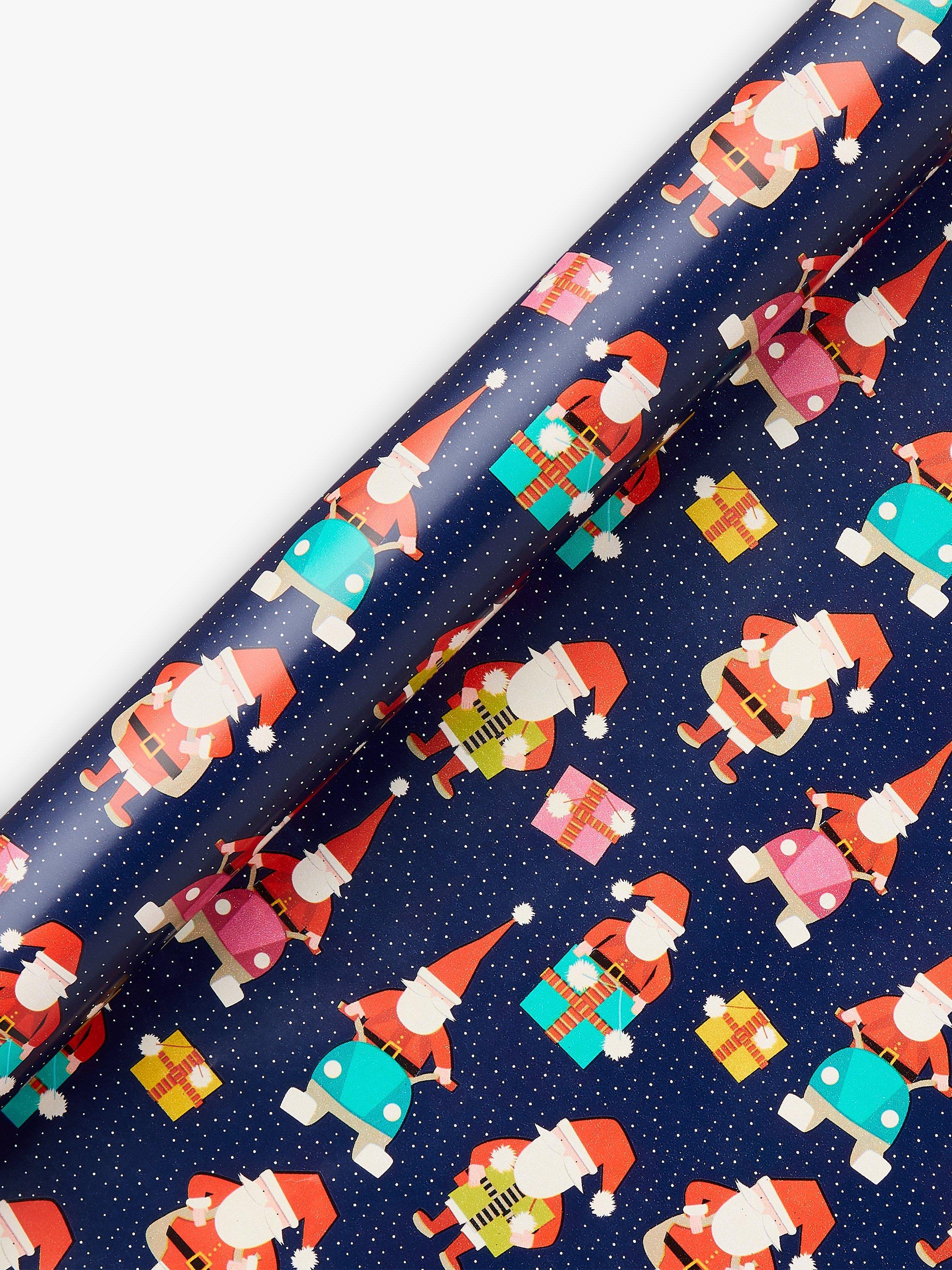John Lewis & Partners Rainbow Father Christmas Gift Wrap, 10m