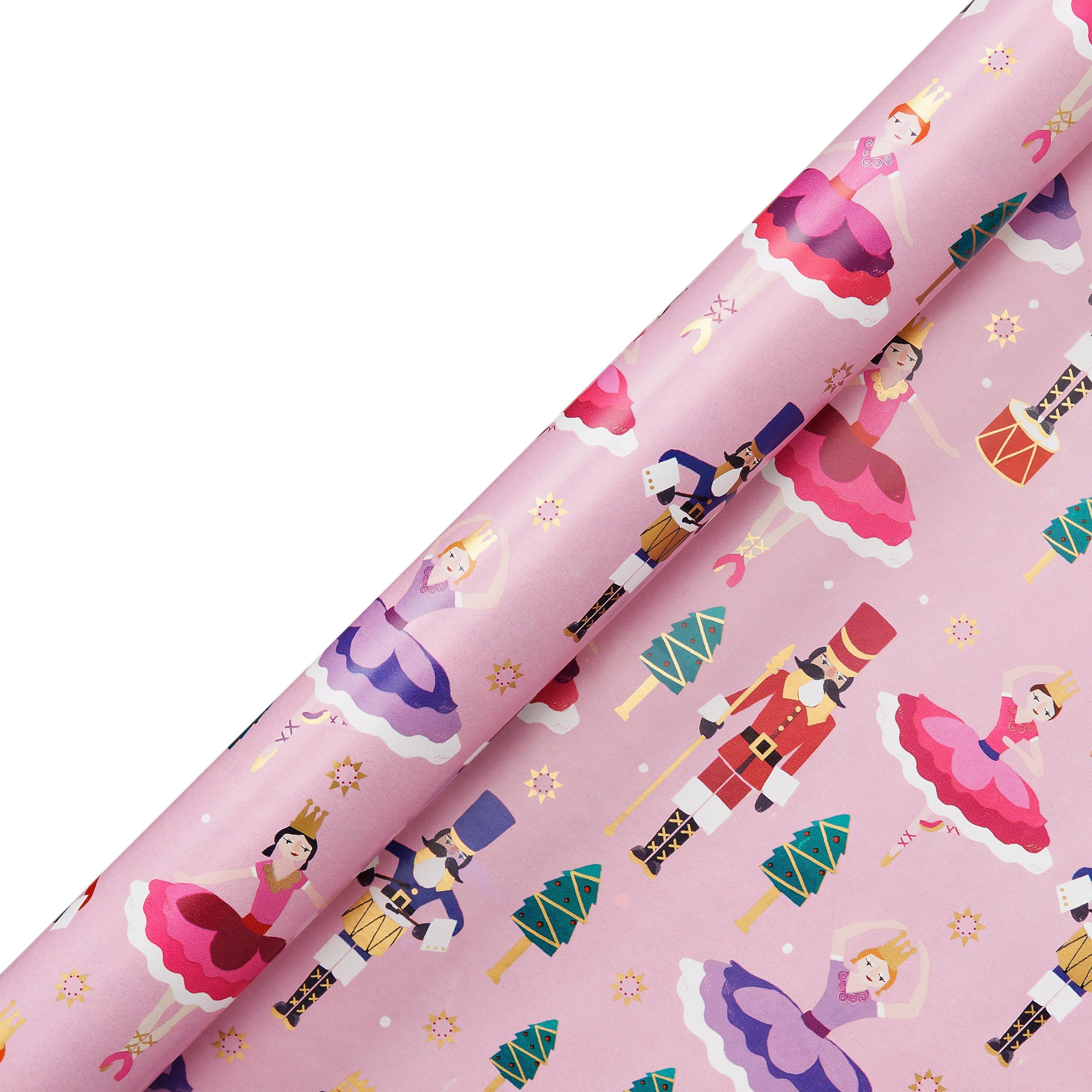 John Lewis & Partners Rainbow Sugar Plum Fairy Extra Wide Gift Wrap, 4m