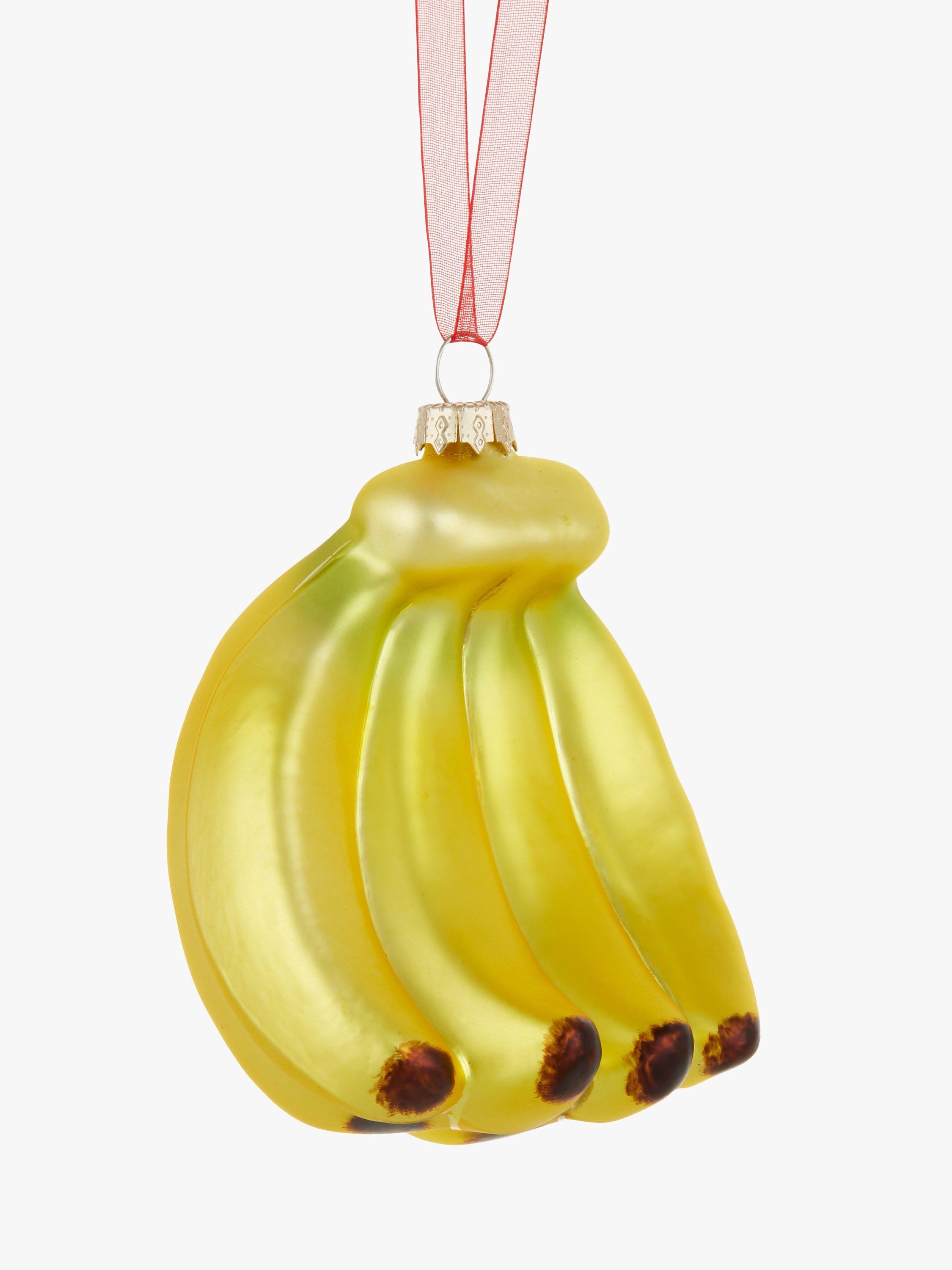 John Lewis & Partners Rainbow Banana Bauble, Yellow