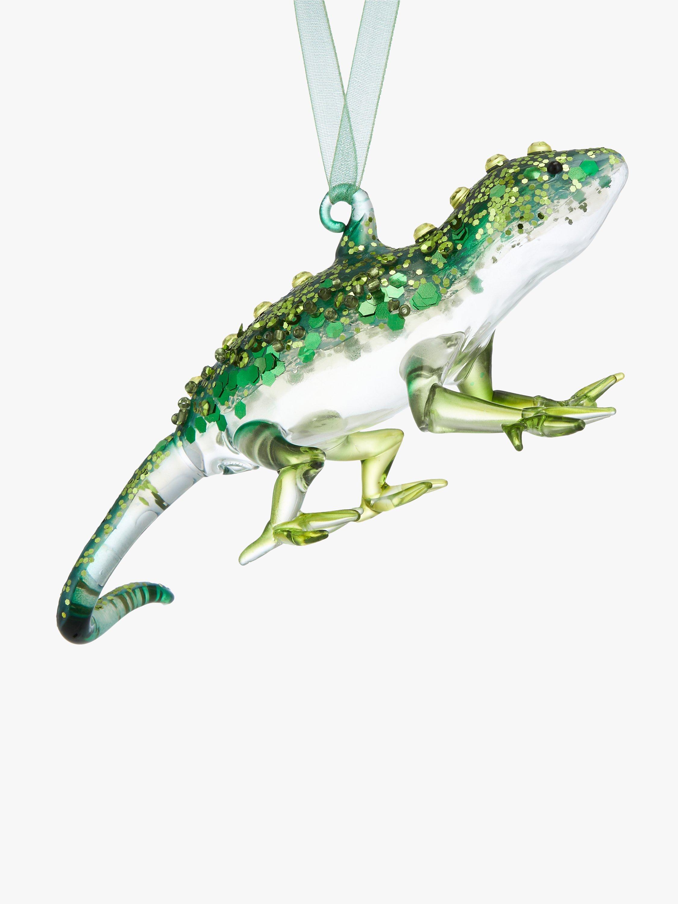 John Lewis & Partners Emerald Lizard Bauble, Green
