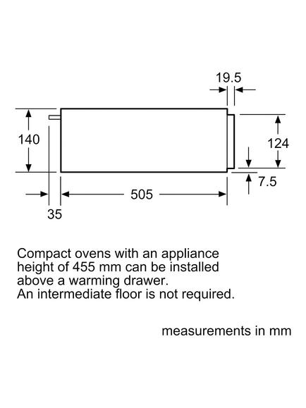 Siemens IQ500 BI510CNR0B Warming Drawer, Black/Stainless Steel - view 2, Black/Stainless Steel