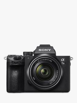 Sony a7 III (Alpha ILCE-7M3) Compact System Camera with 28-70mm Zoom Lens, 4K Ultra HD, 24.2MP, Wi-Fi, Bluetooth, NFC, OLED EVF, 5-Axis Image Stabiliser & Tiltable 3" LCD Touch Screen, Black, Black