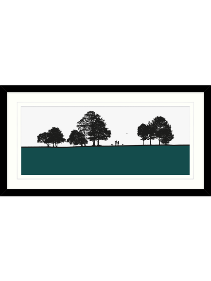 John Lewis Jacky Al-Samarraie 'Roundhay Park' Framed Print & Mount, 44.5 x 84.5cm, Multi