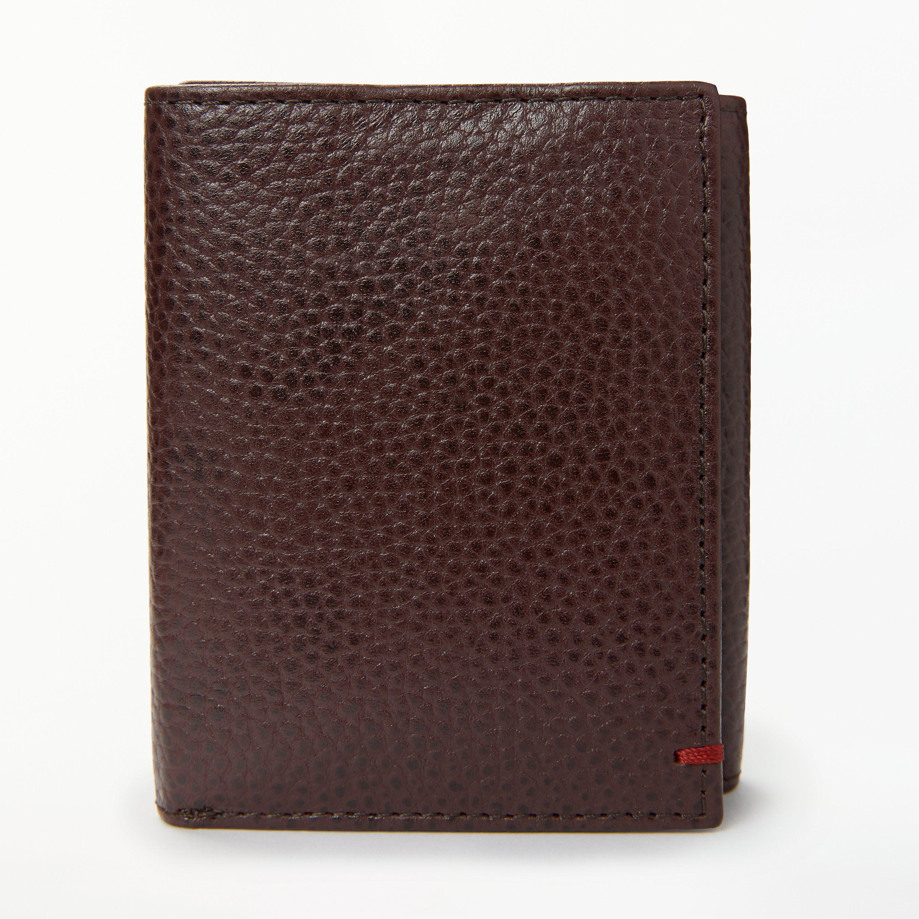 John Lewis & Partners RFID Blocking Leather Trifold Wallet, Oxblood