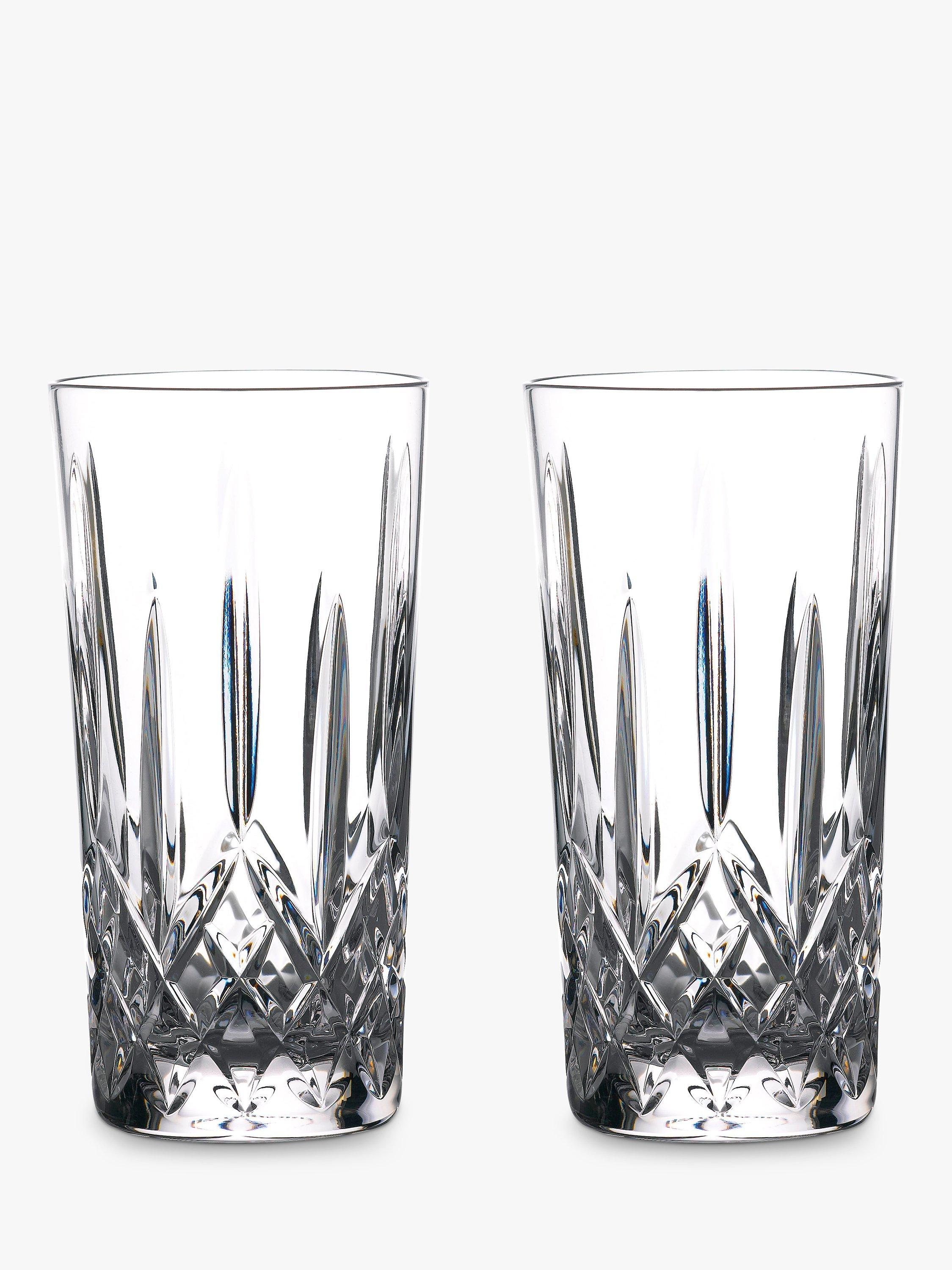 Waterford Crystal Gin Journeys Lismore Cut Glass Highball Glasses, Set of 2, 400ml, Clear